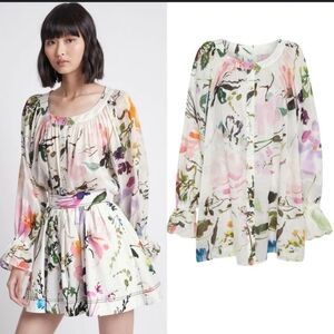 Aje. Drift Le Corsaire Silk Blouse Top size 10